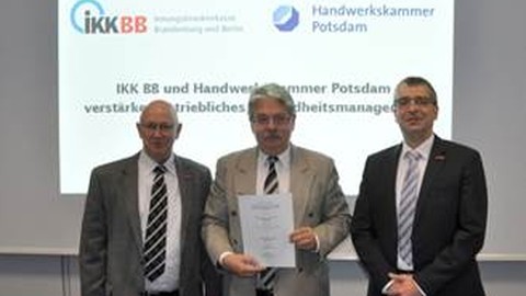 IKK BB und Handwerkskammer Potsdam verstärken betriebliches Gesundheitsmanagement