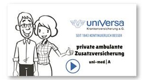 uniVersa bietet neues Produktvideo / Ambulante Zusatzversicherung verständlich erklärt 