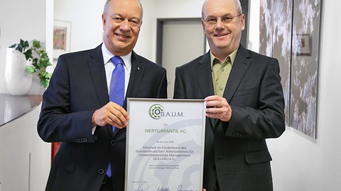 Umweltbewusstes Wirtschaften: Wertgarantie Group wird Mitglied im B.A.U.M. e.V.