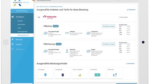 Die betriebliche Krankenversicherung wird digital: Hallesche geht live mit der Technologie von Xempus