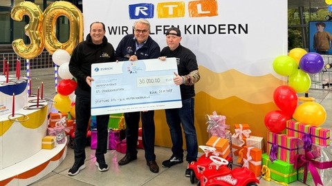 Die Zurich Gruppe Deutschland unterstützt in ihrem 150. Jubiläumsjahr den 30. RTL-Spendenmarathon zugunsten der Stiftung „RTL – Wir helfen Kindern e.V.“.