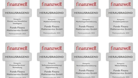 Fonds Finanz überzeugt im finanzwelt Maklerpoolnavigator: „Herausragend“ in allen acht Kategorien