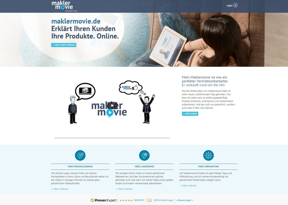 Fonds Finanz schafft mit „maklermovie“ innovative Plattform für personalisierte und kostenfreie Erklärvideos
