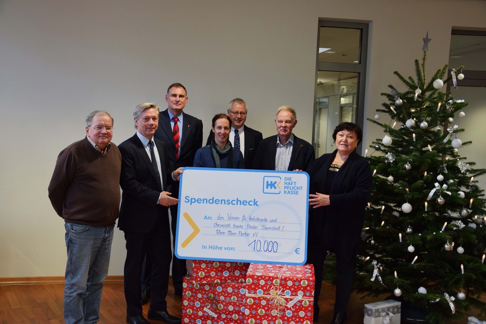 Die Haftpflichtkasse spendet erneut 10.000 Euro an den Verein für krebskranke und chronisch kranke Kinder Darmstadt / Rhein-Main- Neckar e.V.