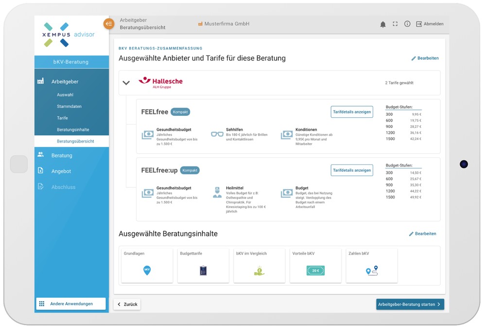 Die betriebliche Krankenversicherung wird digital: Hallesche geht live mit der Technologie von Xempus